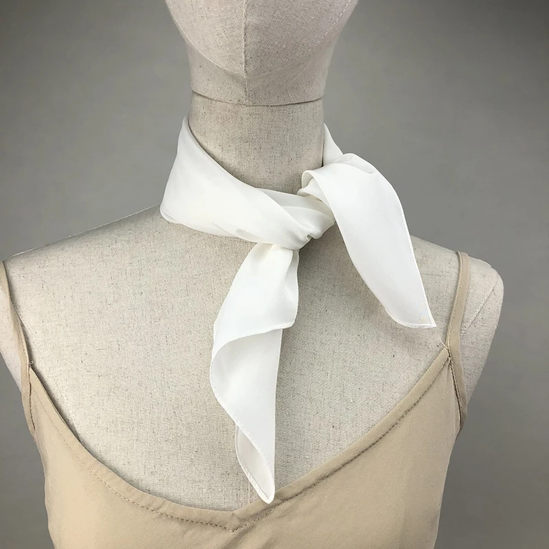 Ascot Neck Scarf - Nowy damski jedwabny szalik kwadratowy szalik