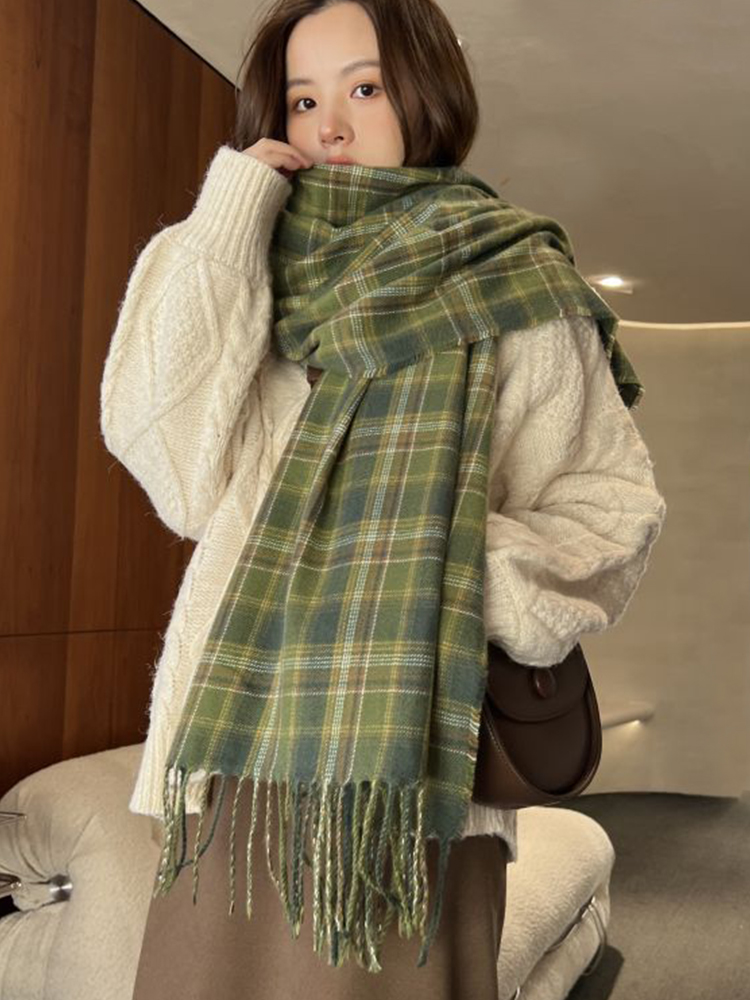 Woven Scarf Blanket - Nowa Imitacja Kaszmirowego Szalika Damskiego Zimowy