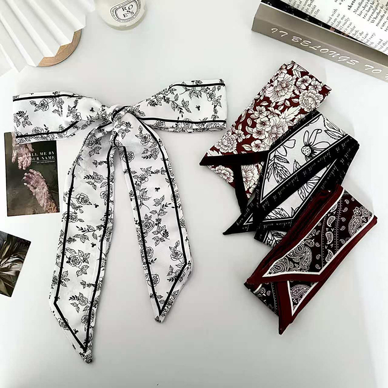 Silk Neck Scarf - Luksusowa moda damska, cienka jedwabna apaszka,