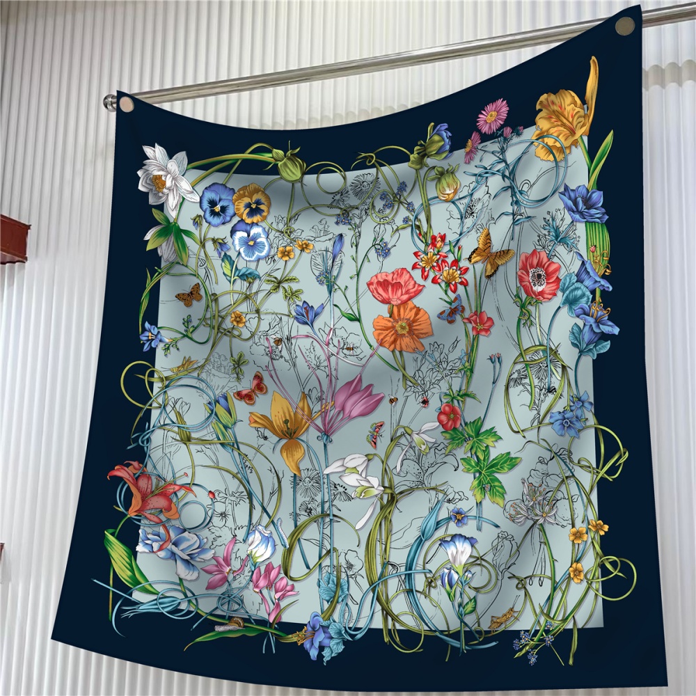 Silk Scarf Women Floral Printe – Face Scarf Mask recenzja i cena