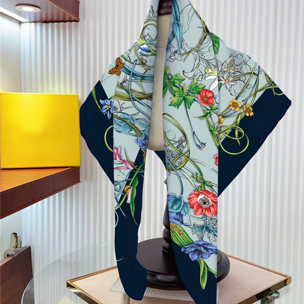 Silk Scarf Women Floral Printe – Face Scarf Mask recenzja i cena