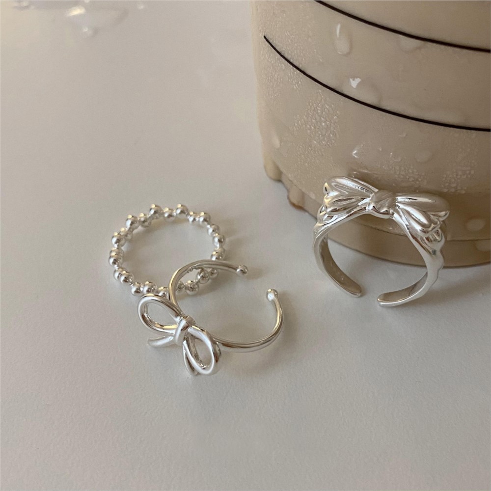 Pierścionek otwarty z kokardką – Tie Clip Silver recenzja i cena