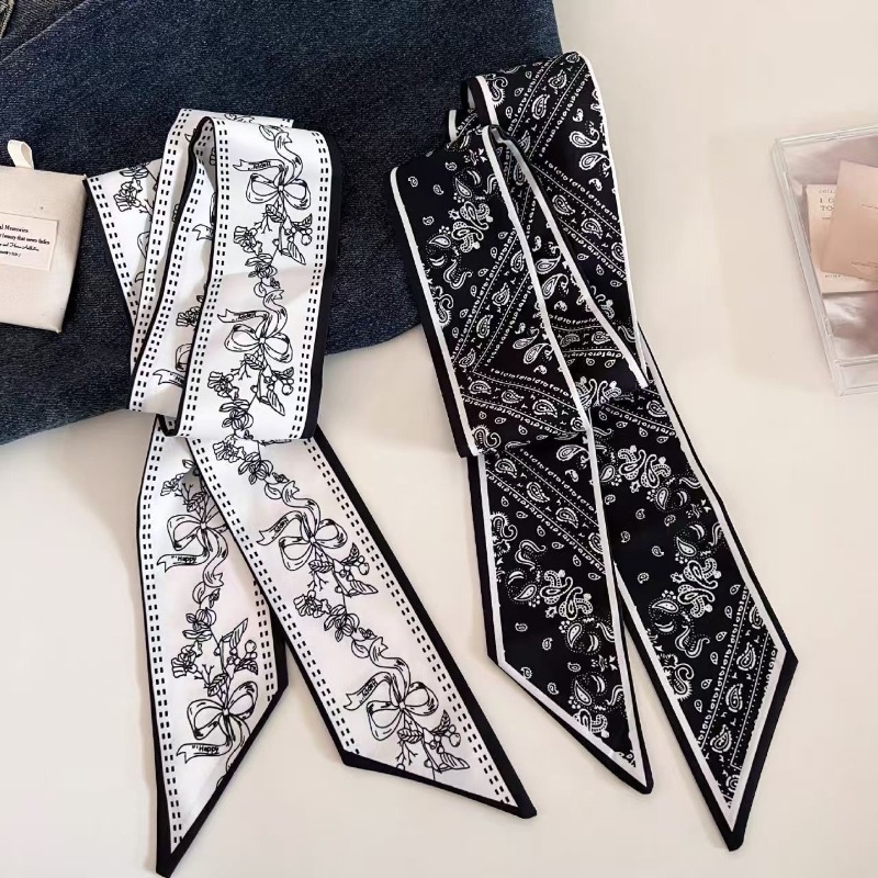 Czarno-biały dwustronny szal p – Ascot Neck Scarf recenzja i cena