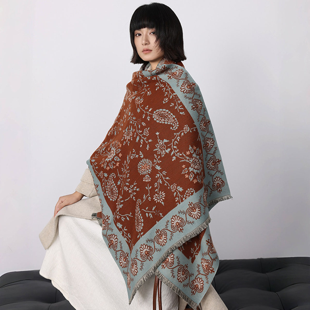 Luksusowa zimowa imitacja kasz – Woven Scarf Blanket recenzja i cena