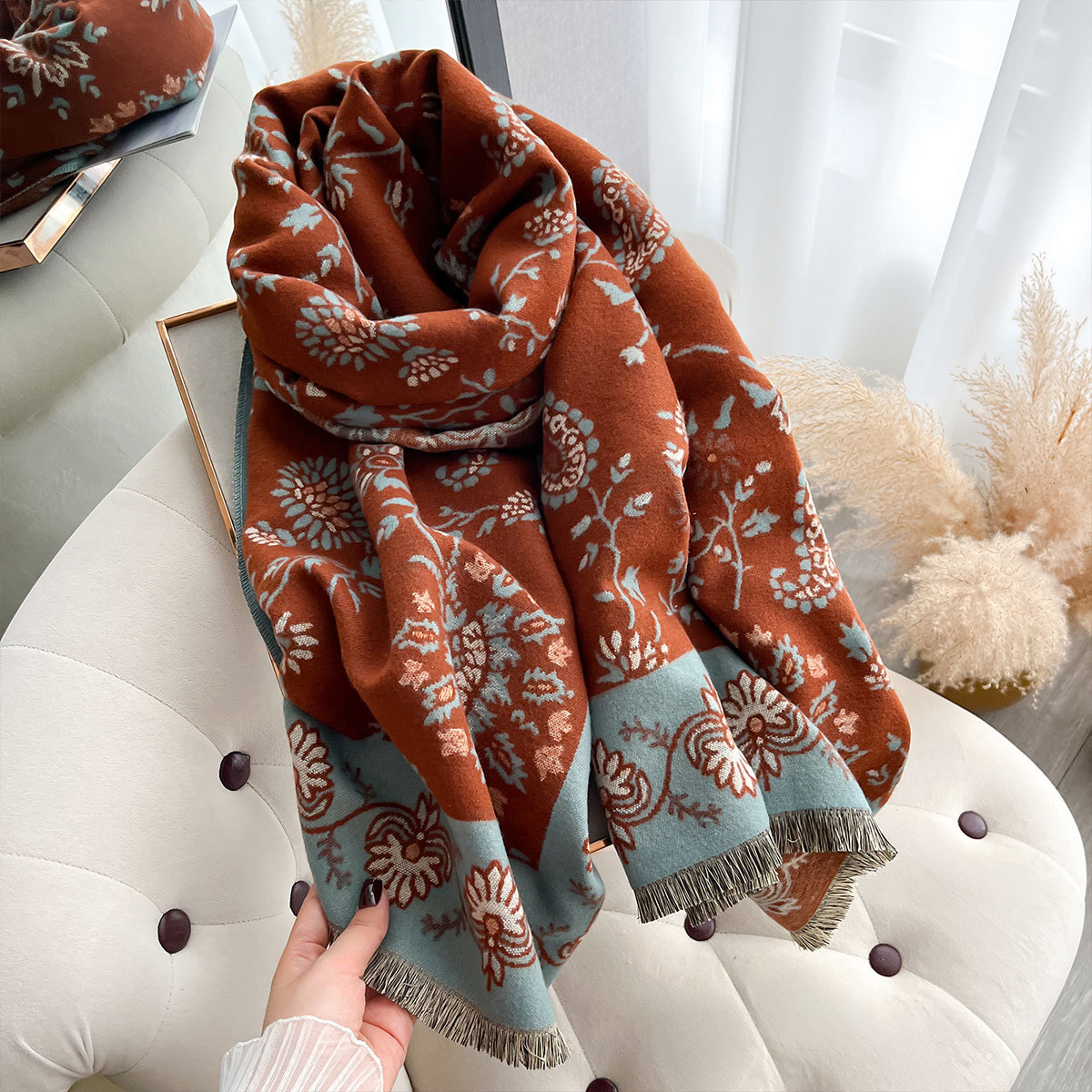 Luksusowa zimowa imitacja kasz – Woven Scarf Blanket recenzja i cena